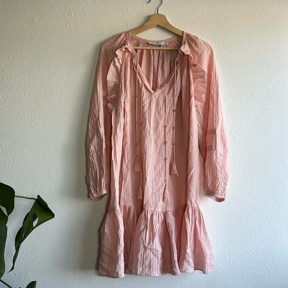 Rebecca Minkoff Charlize Dress Antique Pink Flowy Dress Sz. S - Picture 3 of 9
